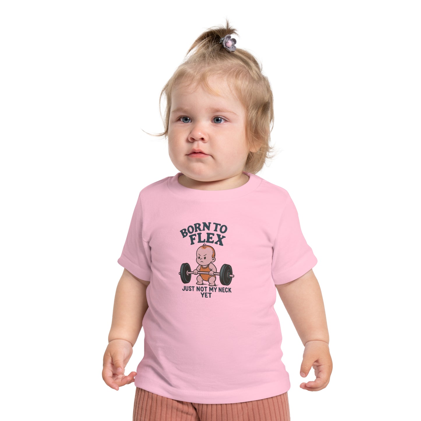 Cute Baby Gym T-Shirt, "Born to Flex" Infant Tee
