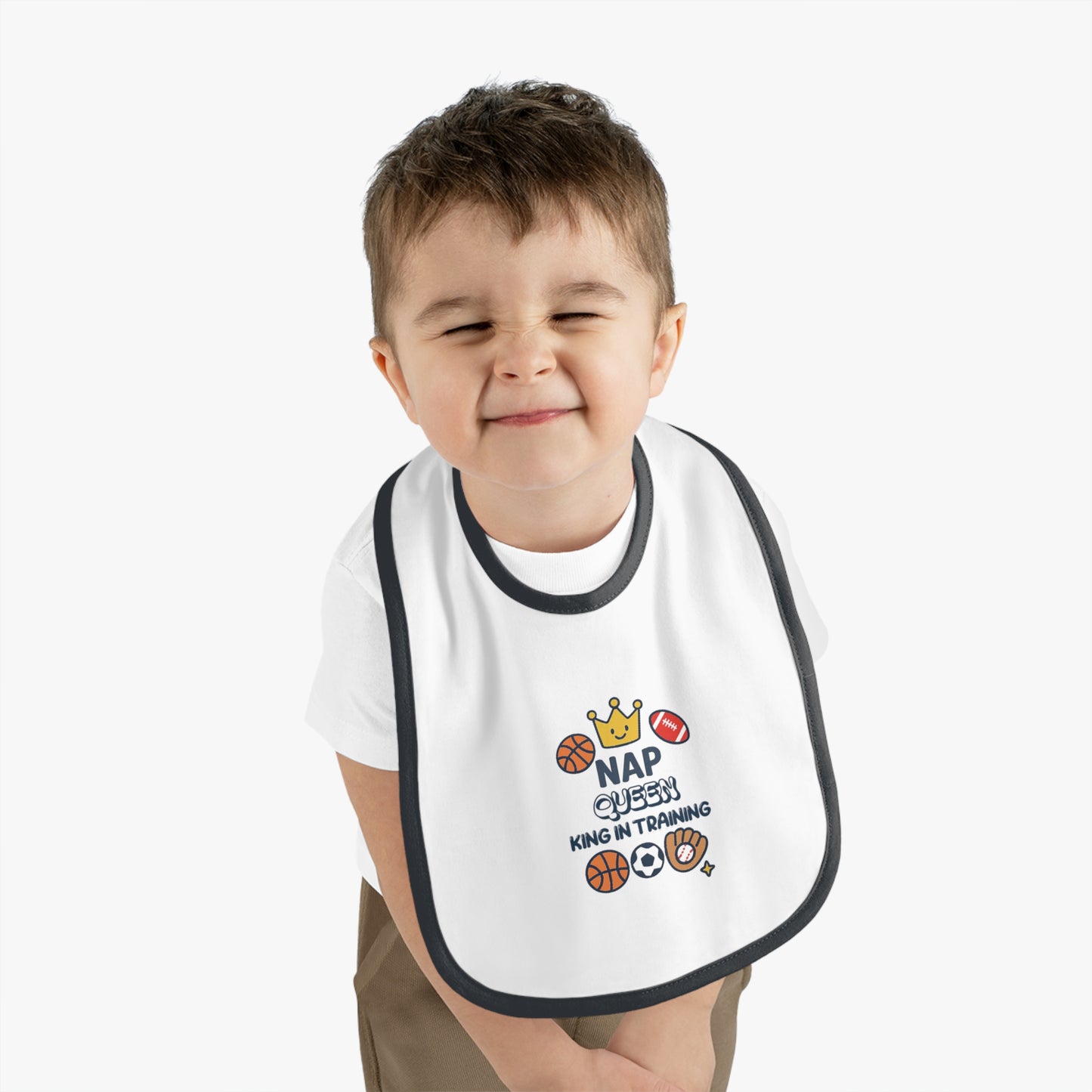 Baby Sports Bib Nap Queen in Training