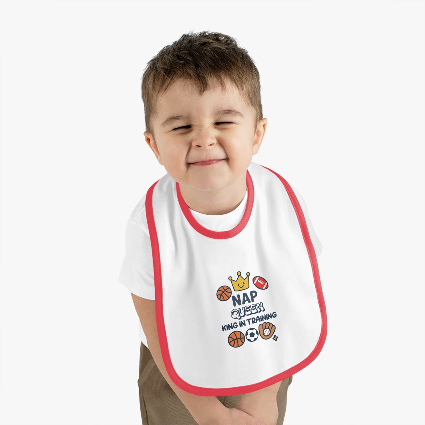 Baby Sports Bib Nap Queen in Training