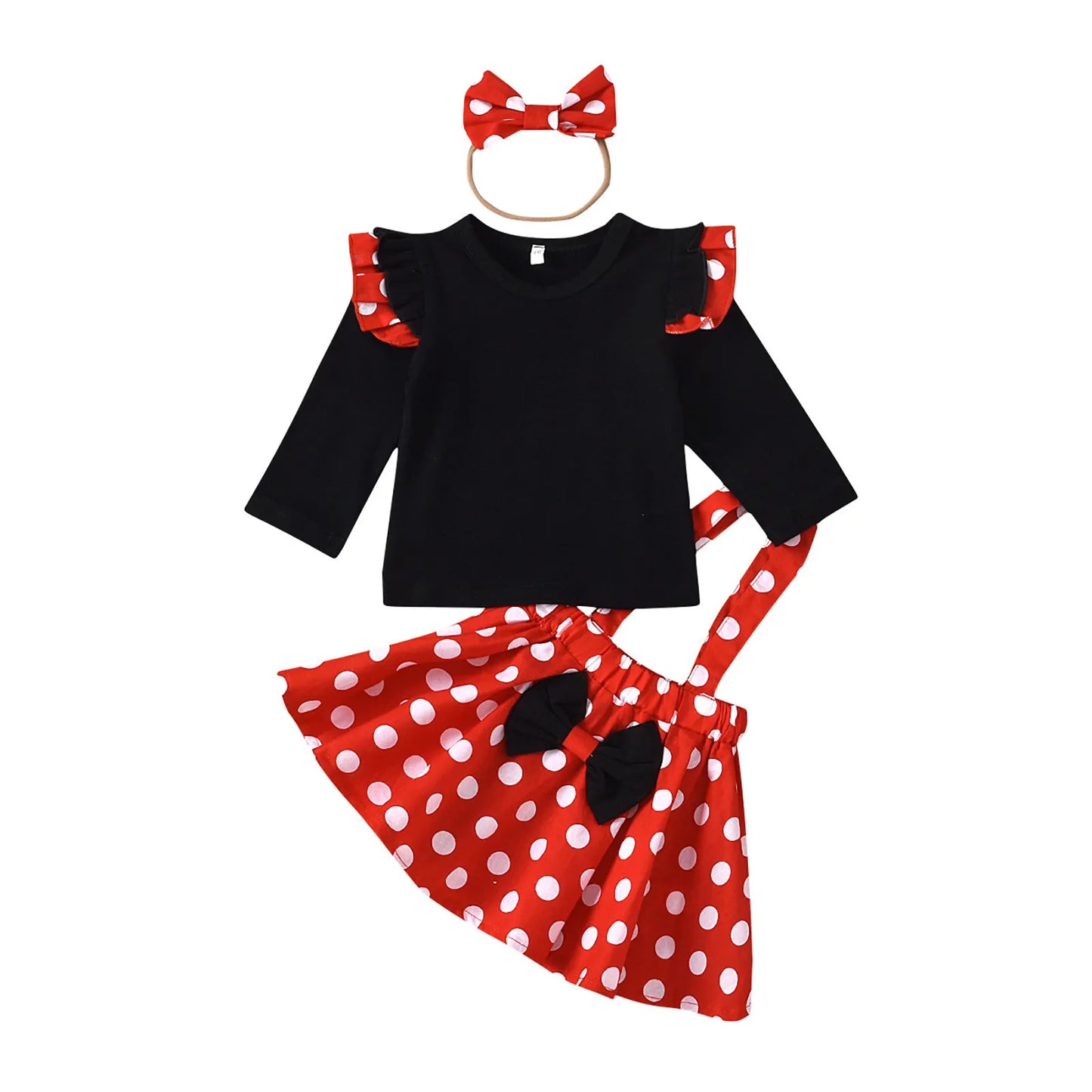 Children's Outfit Baby Costume Dots Tops Skirt Dress