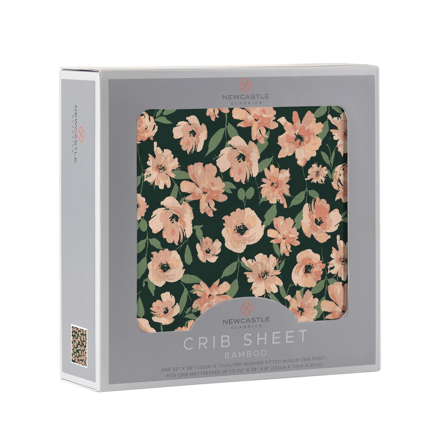 Canyon Sunset Flowers Bamboo Crib Sheet-2