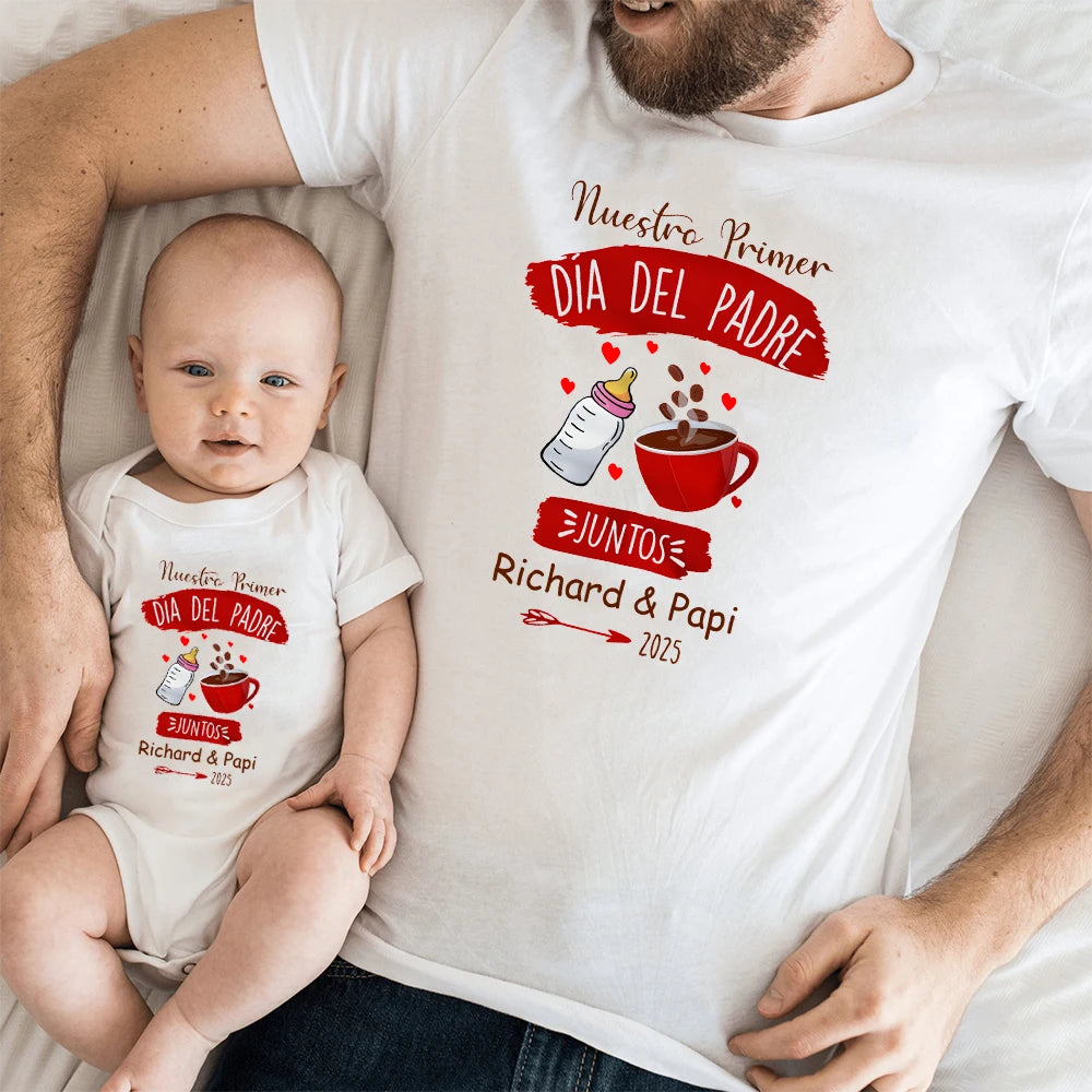 Family Matching Outfits Dad Shirts Baby Rompers