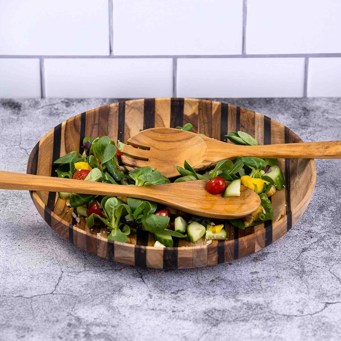 Upcycled Eco Friendly Wooden Salad Servers-2