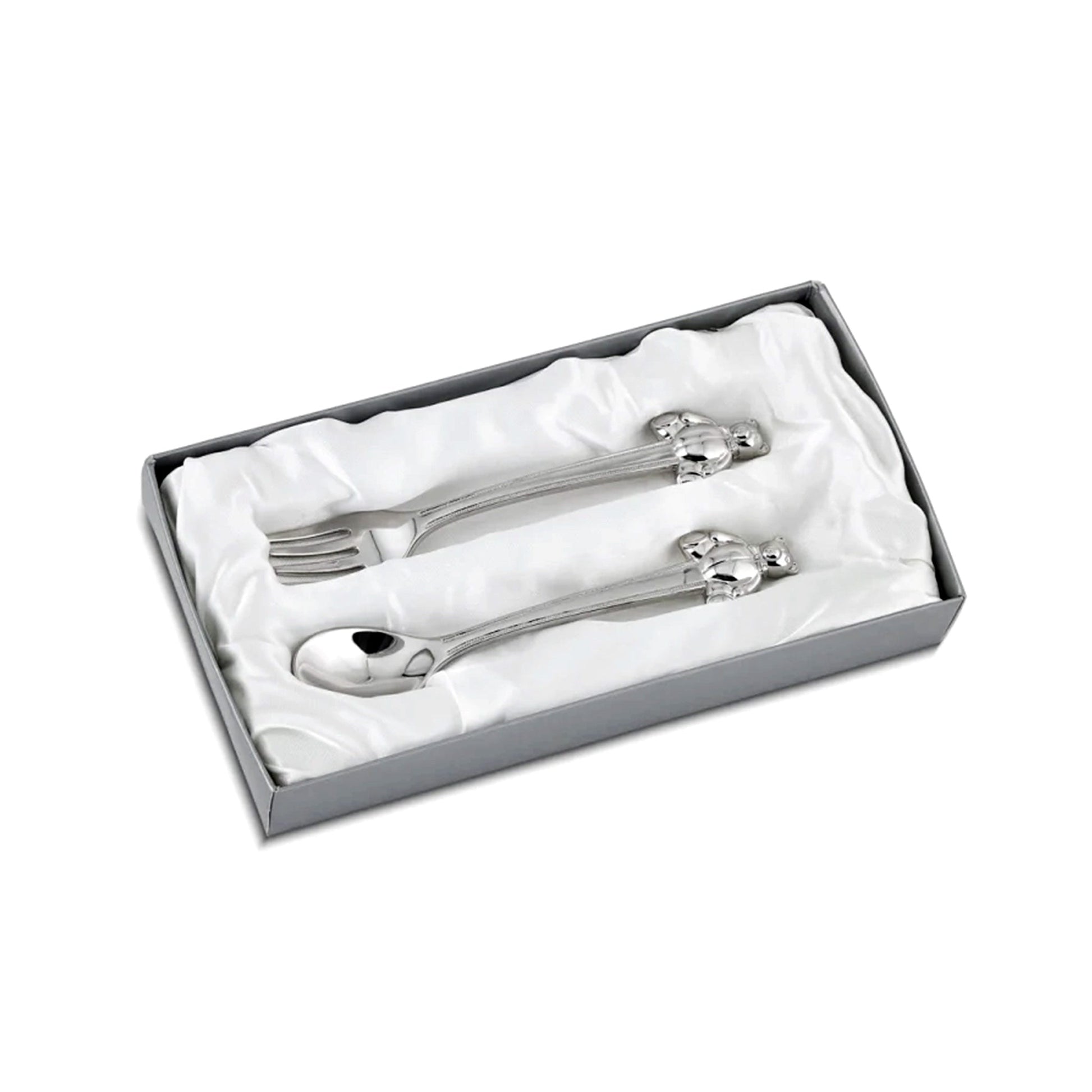 Teddy Bear Handle Baby Spoon & Fork Set-1