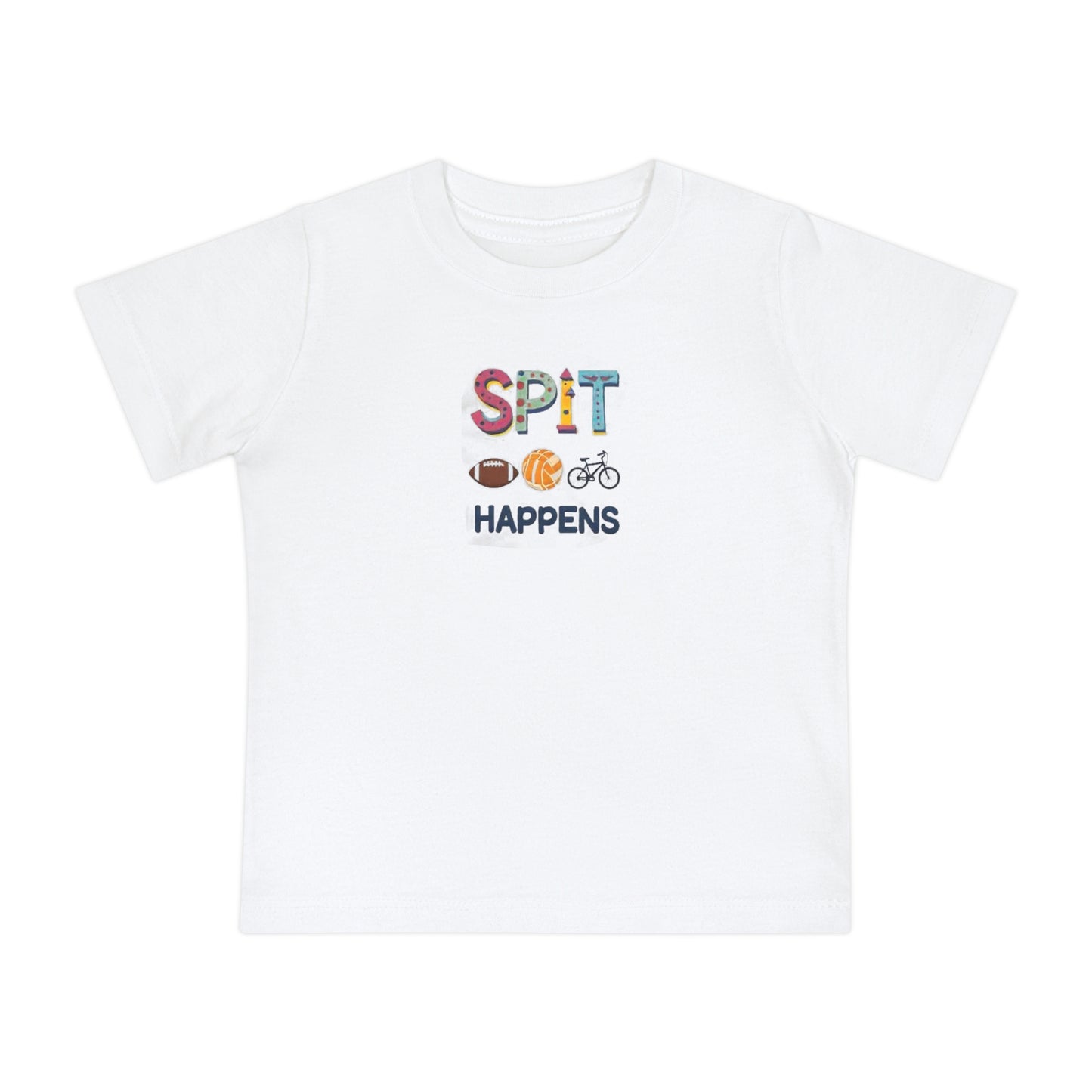 Funny Baby T-Shirt - Spit Happens