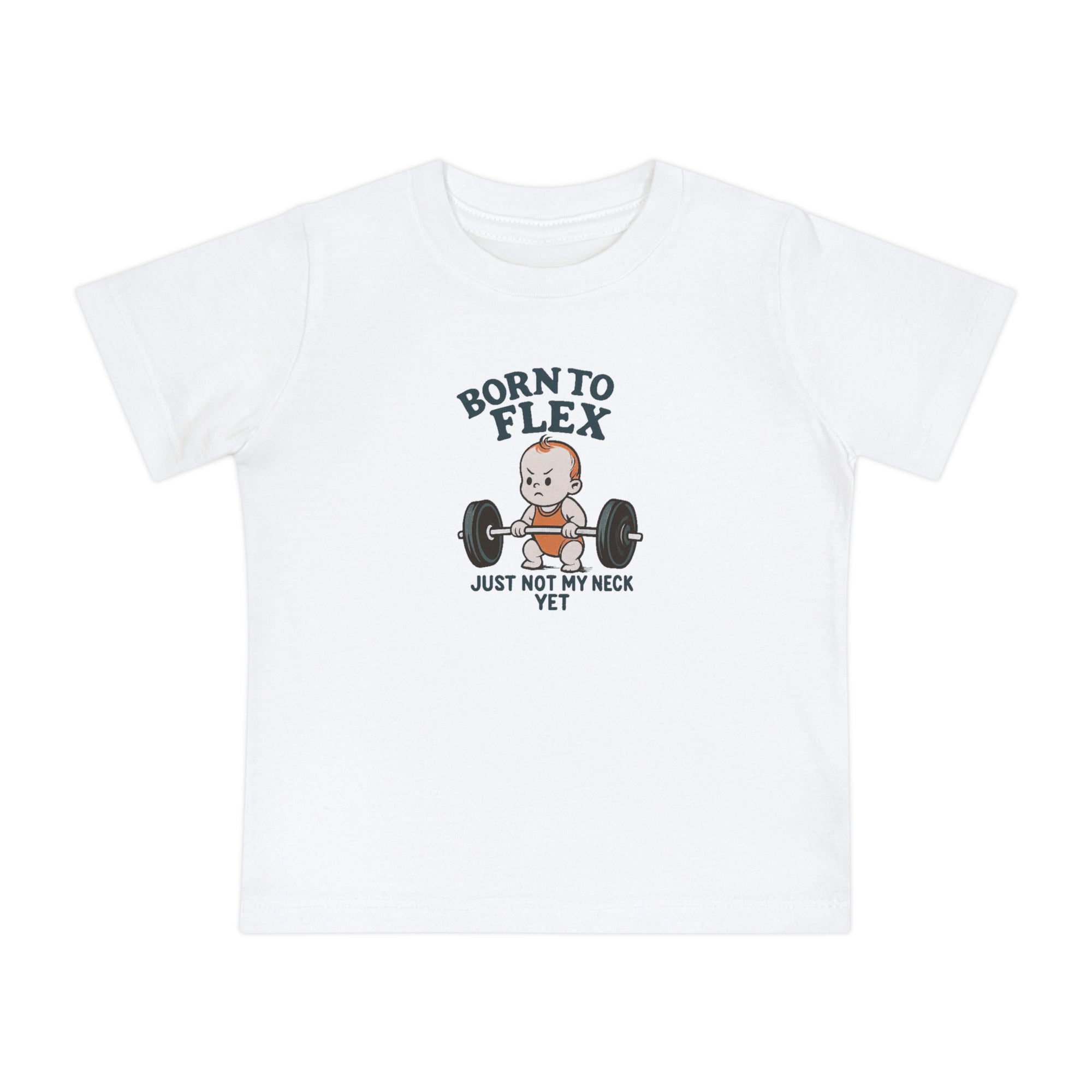 Cute Baby Gym T-Shirt, "Born to Flex" Infant Tee