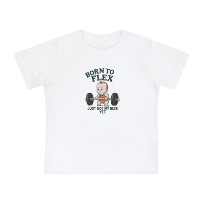 Cute Baby Gym T-Shirt, "Born to Flex" Infant Tee