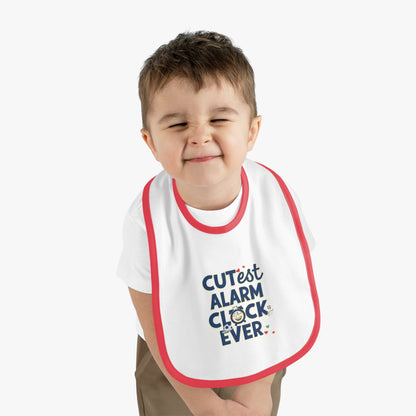 Cute Baby Bib with Alarm Clock Design