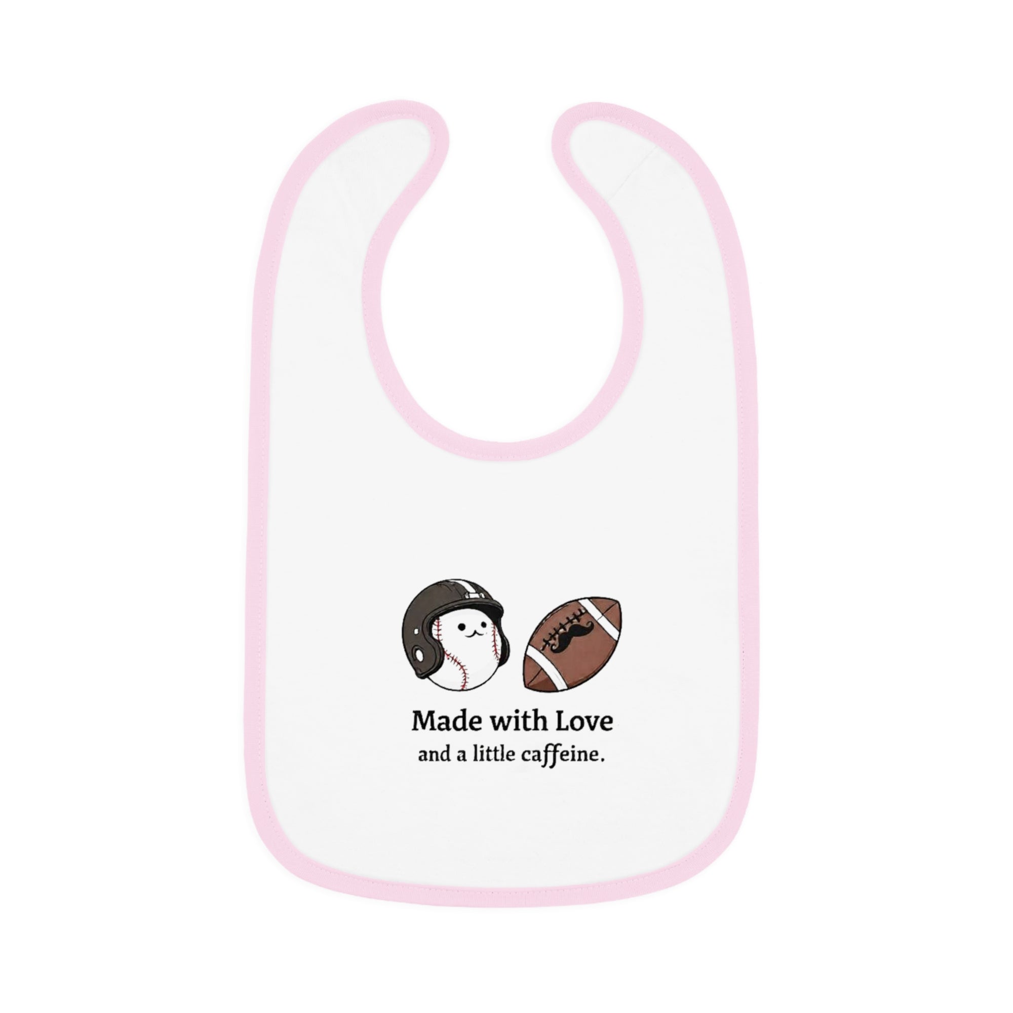 Cute Baby Bib with Love and Caffeine