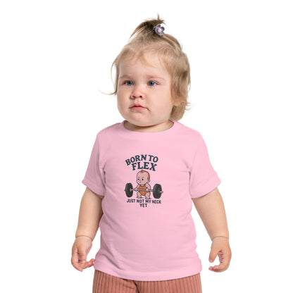 Cute Baby Gym T-Shirt, "Born to Flex" Infant Tee