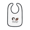 Cute Baby Bib with Love and Caffeine