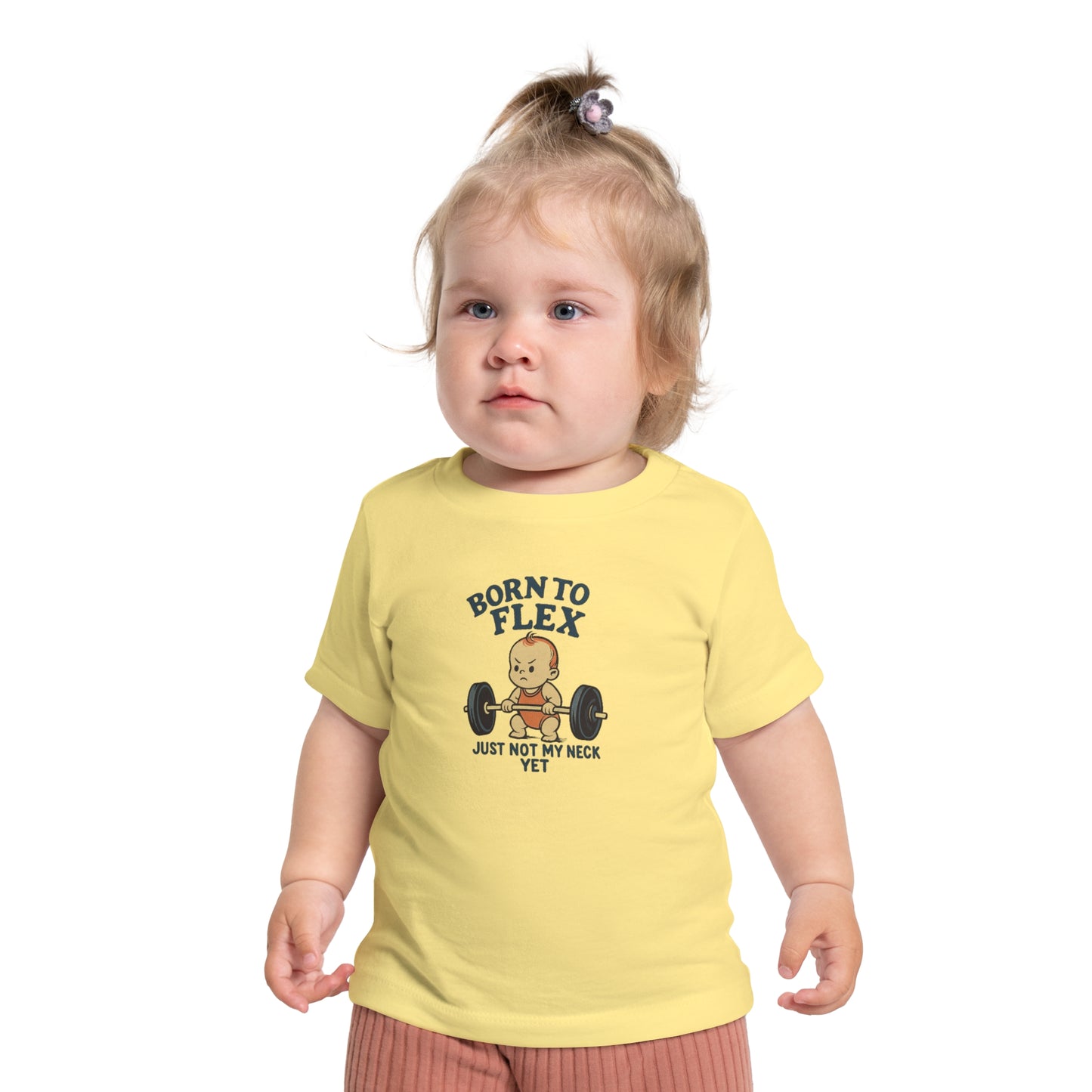 Cute Baby Gym T-Shirt, "Born to Flex" Infant Tee