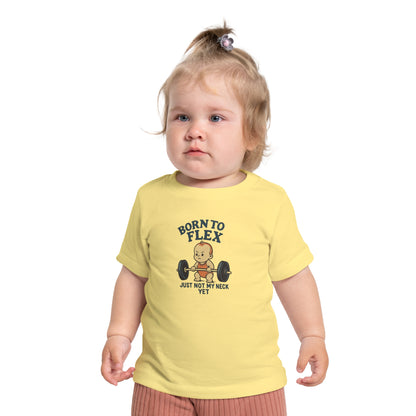 Cute Baby Gym T-Shirt, "Born to Flex" Infant Tee