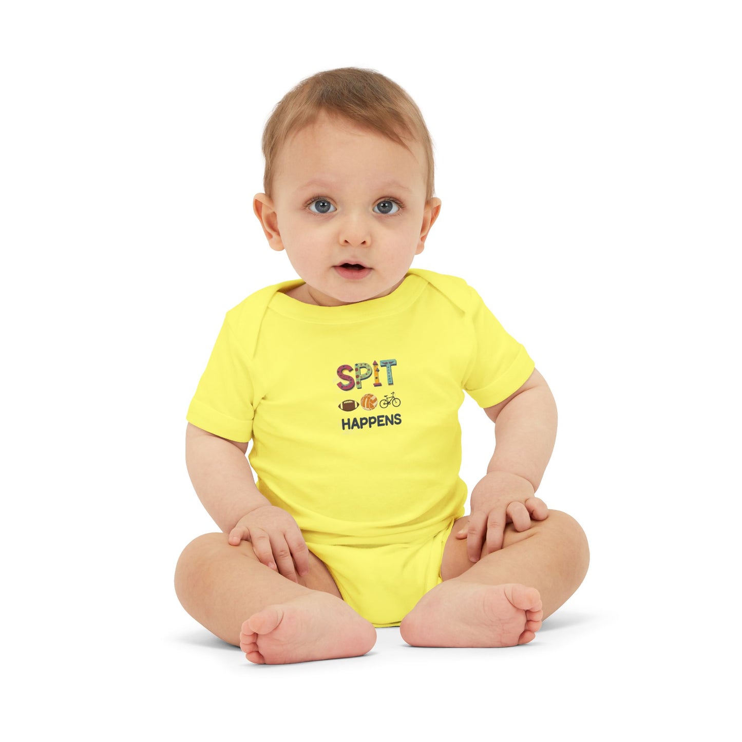 Funny Baby Bodysuit, Spit Happens Infant Onesie