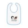 Cute Baby Bib with Love and Caffeine