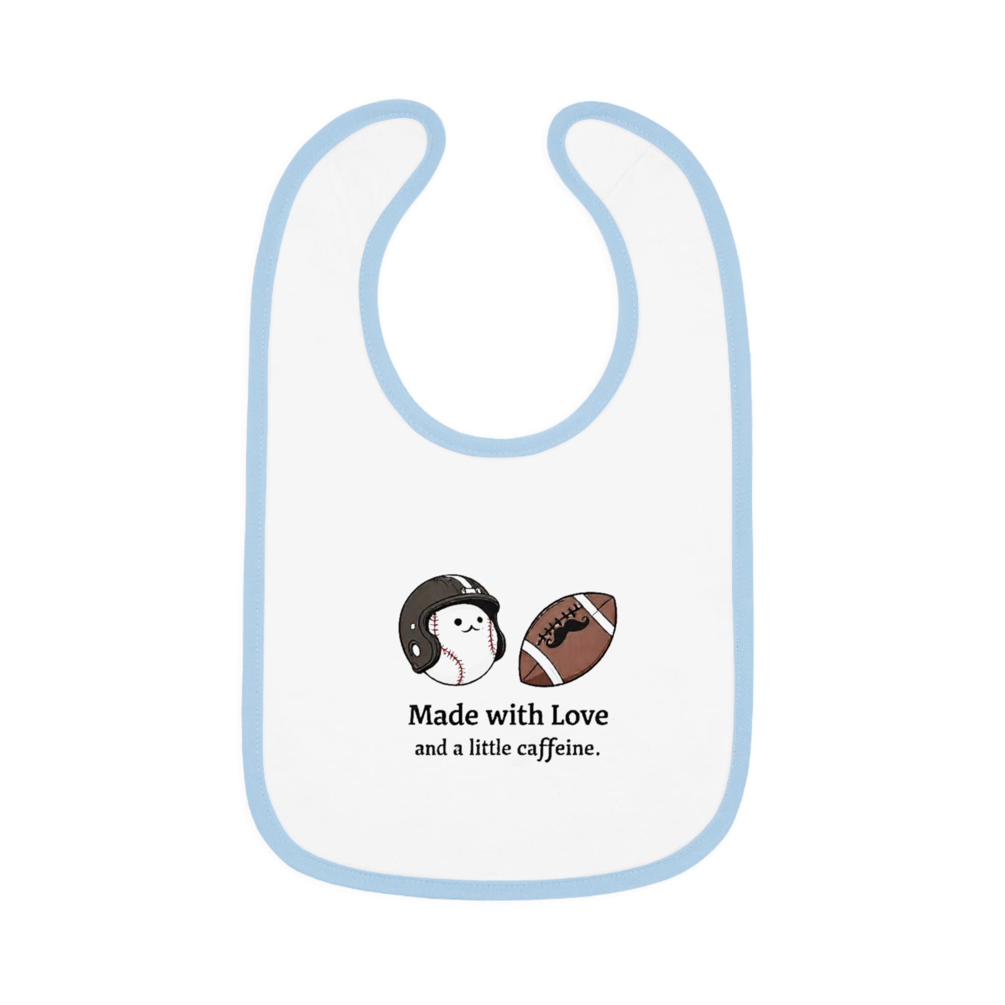 Cute Baby Bib with Love and Caffeine