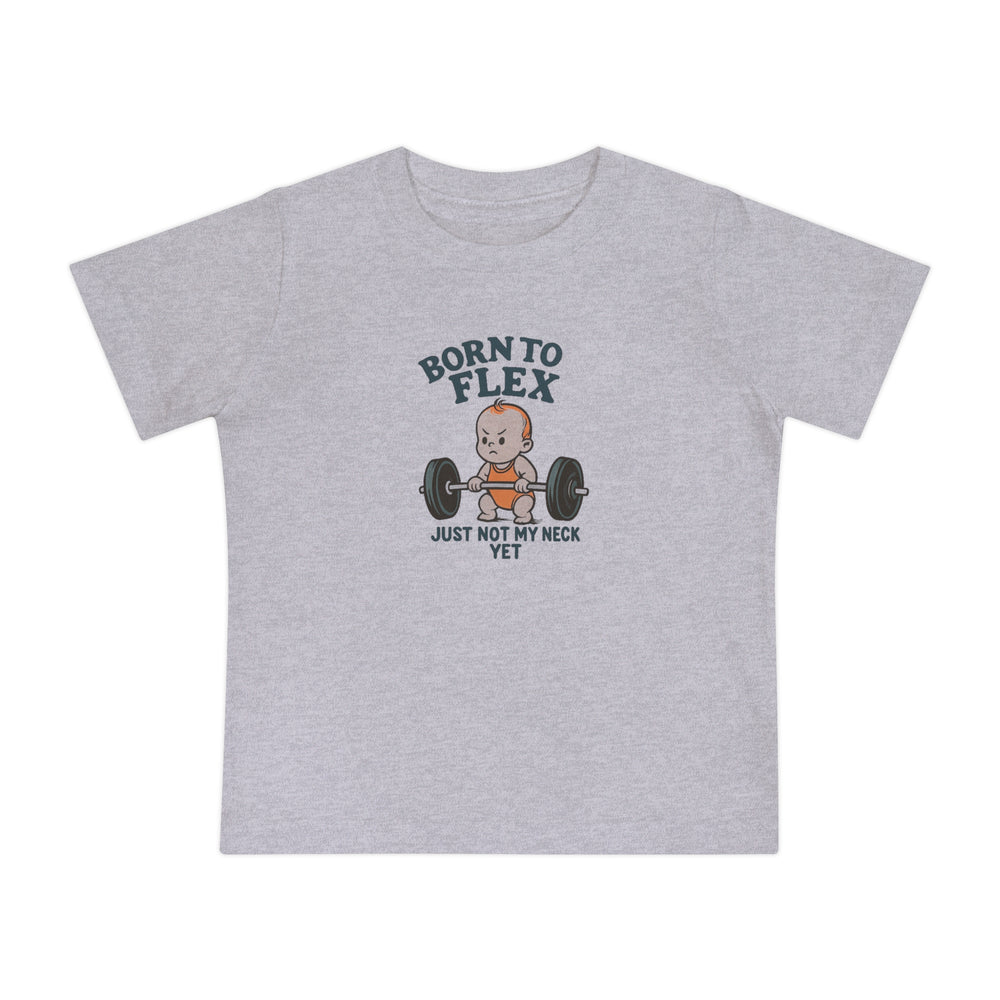 Cute Baby Gym T-Shirt, "Born to Flex" Infant Tee