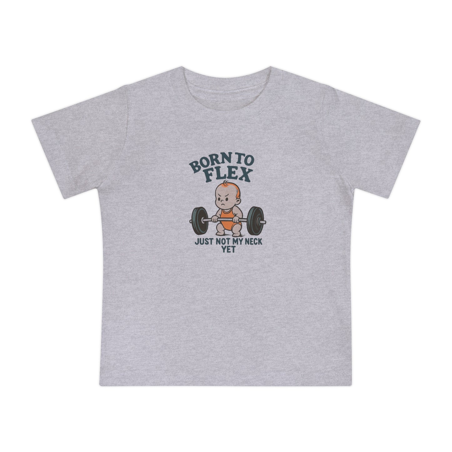 Cute Baby Gym T-Shirt, "Born to Flex" Infant Tee