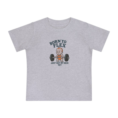 Cute Baby Gym T-Shirt, "Born to Flex" Infant Tee