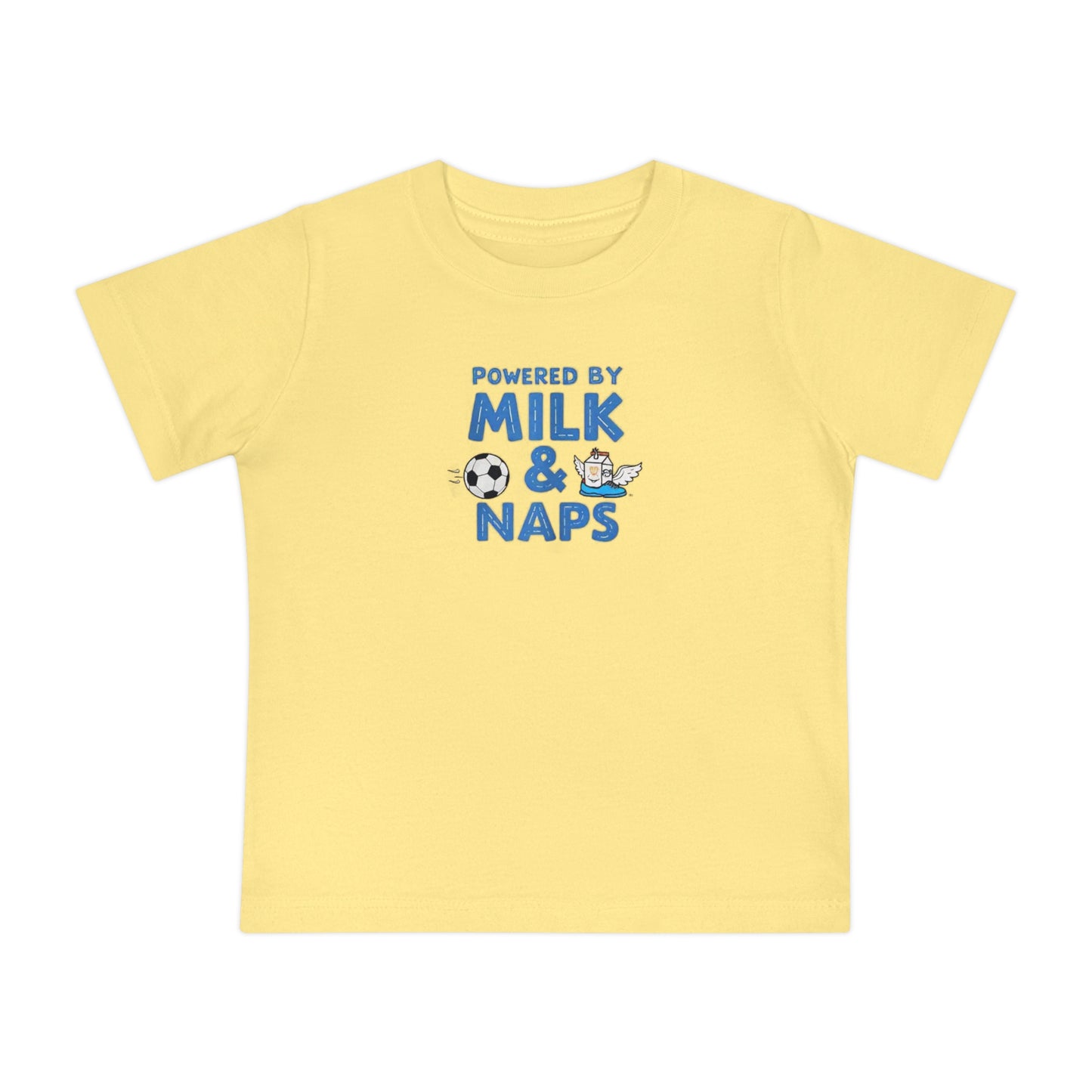 Powered by Milk & Naps Baby T-Shirt, Cute Baby Tee