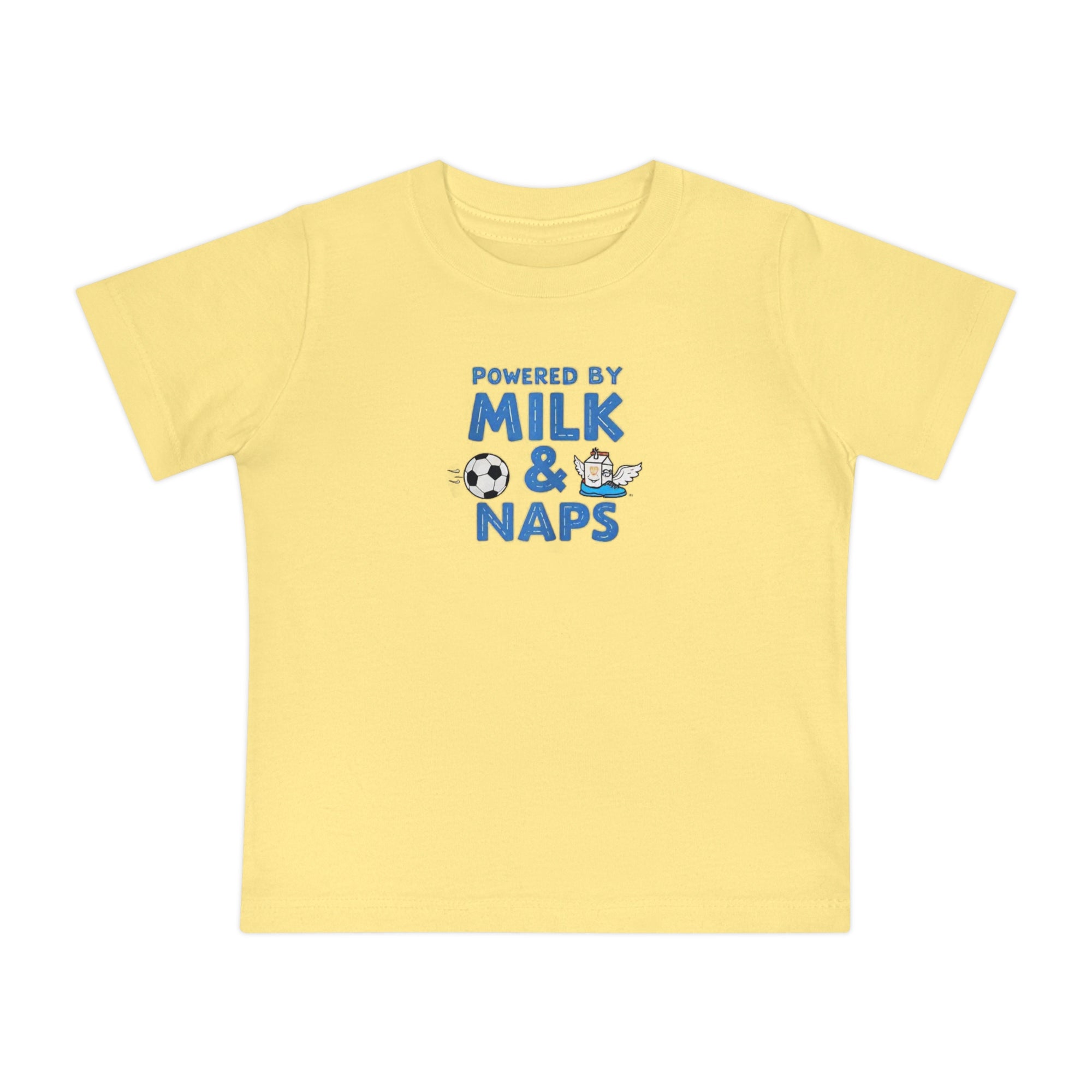 Powered by Milk & Naps Baby T-Shirt, Cute Baby Tee