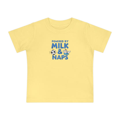Powered by Milk & Naps Baby T-Shirt, Cute Baby Tee