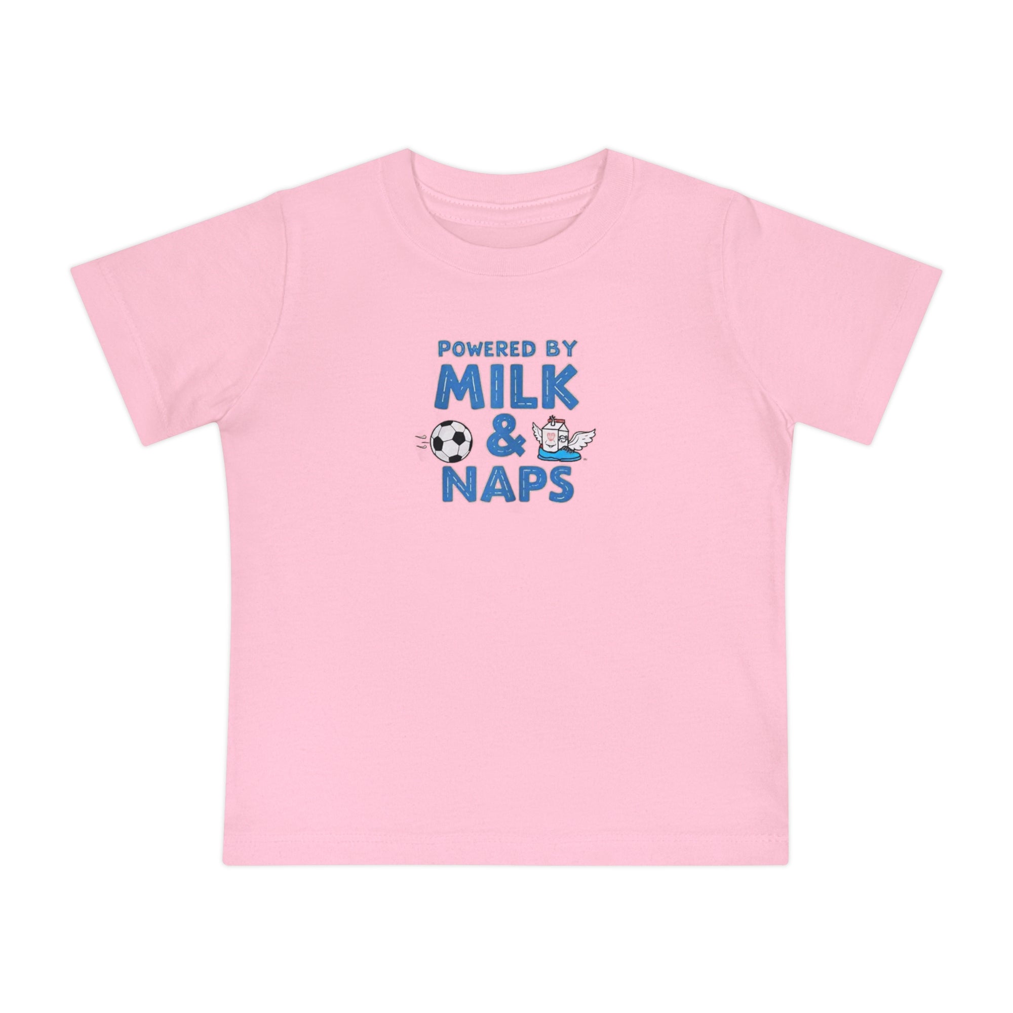 Powered by Milk & Naps Baby T-Shirt, Cute Baby Tee