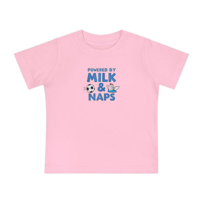 Powered by Milk & Naps Baby T-Shirt, Cute Baby Tee
