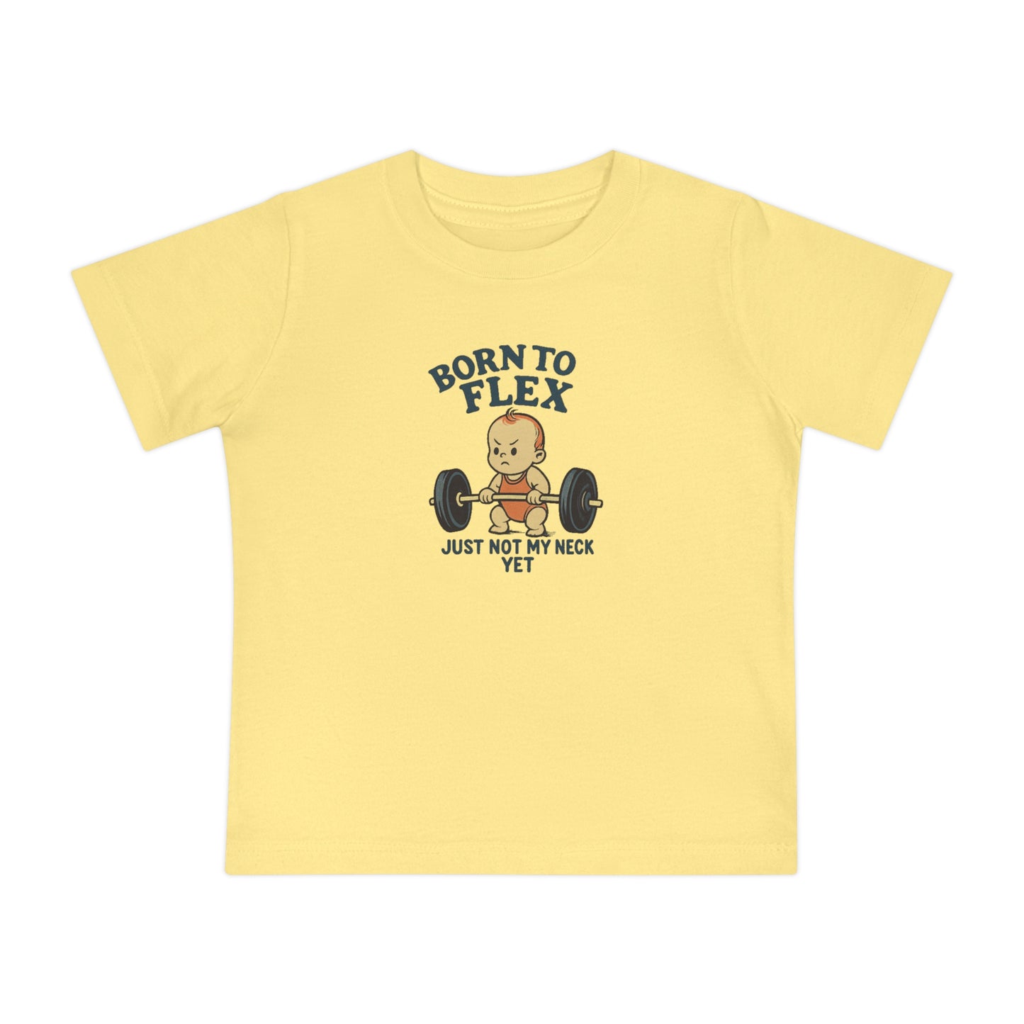 Cute Baby Gym T-Shirt, "Born to Flex" Infant Tee