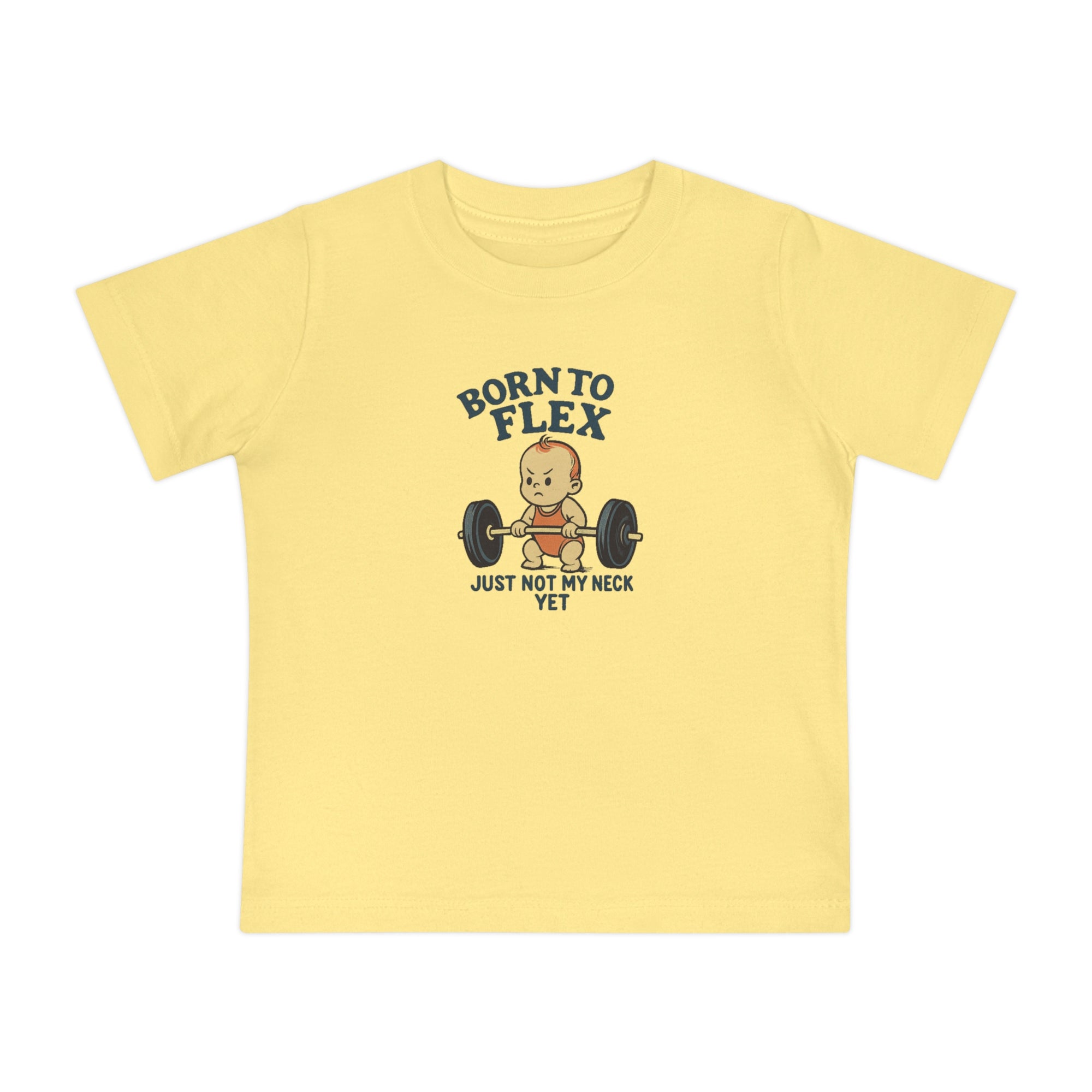 Cute Baby Gym T-Shirt, "Born to Flex" Infant Tee