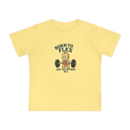 Cute Baby Gym T-Shirt, "Born to Flex" Infant Tee