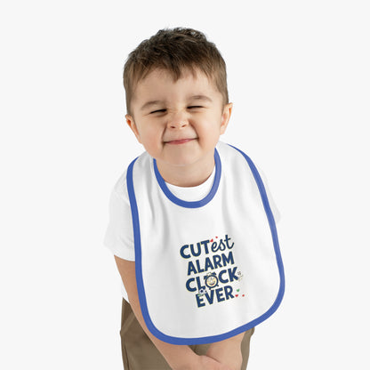 Cute Baby Bib with Alarm Clock Design