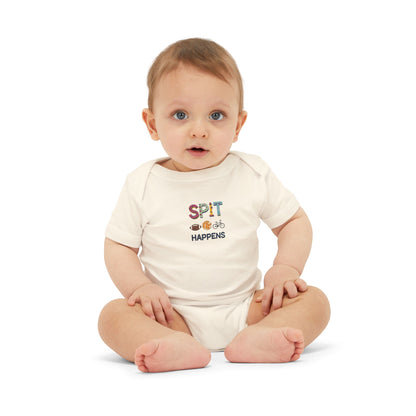 Funny Baby Bodysuit, Spit Happens Infant Onesie