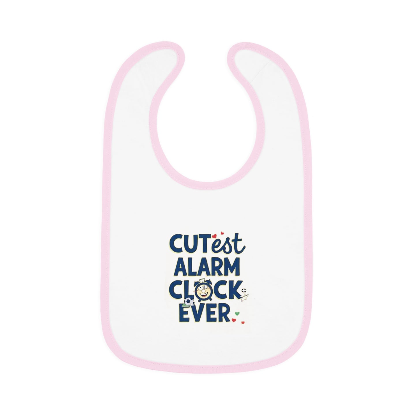 Cute Baby Bib with Alarm Clock Design