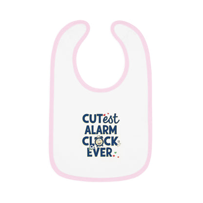 Cute Baby Bib with Alarm Clock Design