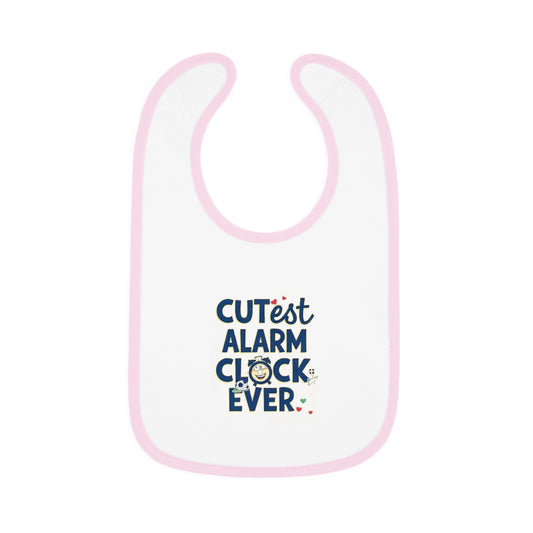 Cute Baby Bib with Alarm Clock Design