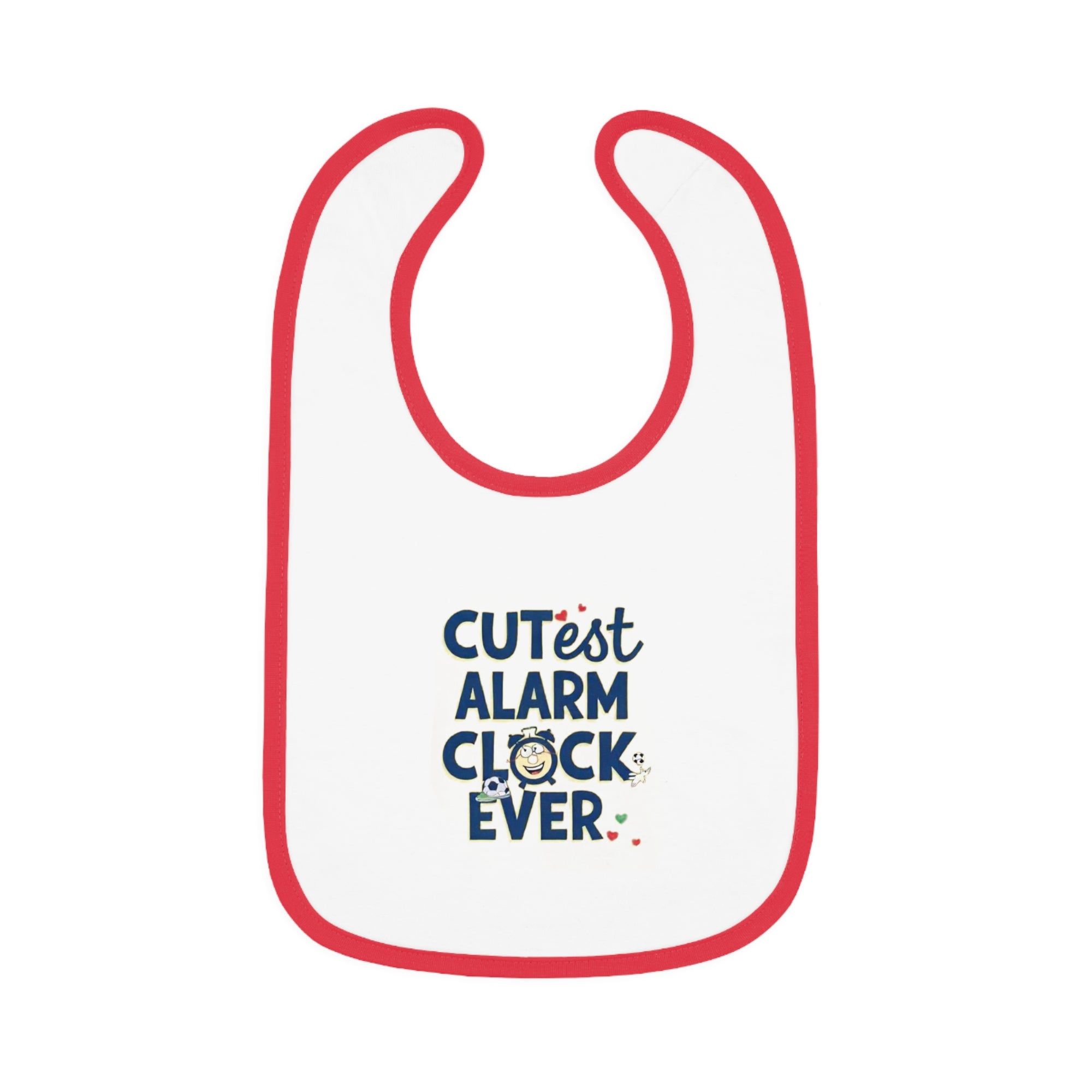 Cute Baby Bib with Alarm Clock Design