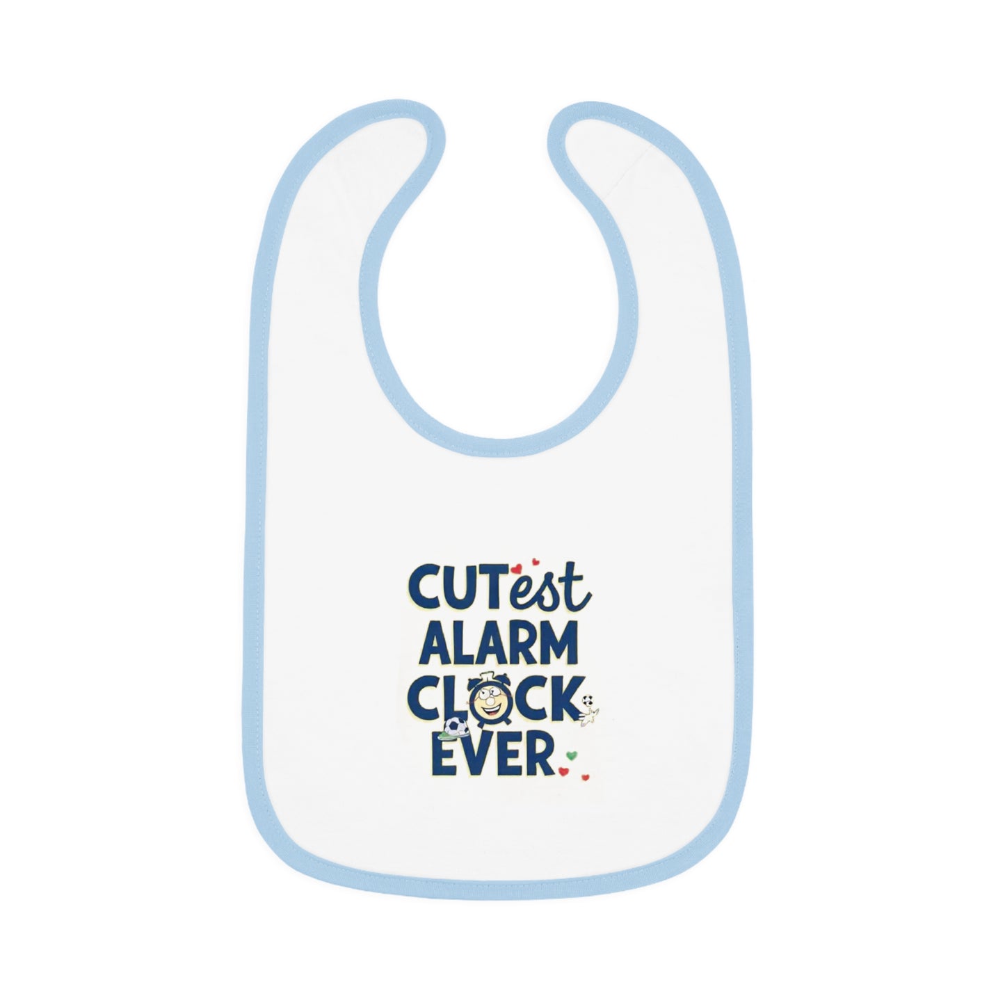 Cute Baby Bib with Alarm Clock Design