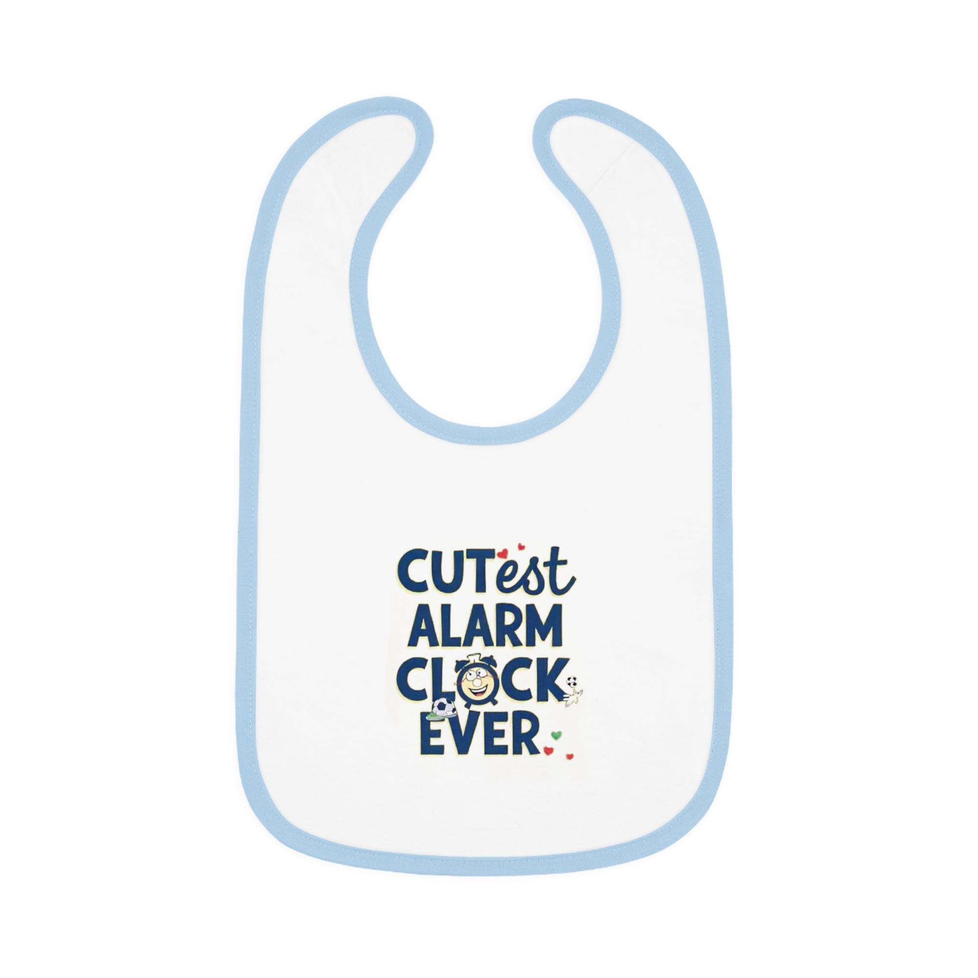 Cute Baby Bib with Alarm Clock Design