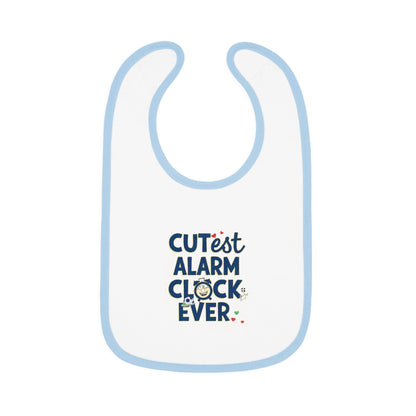 Cute Baby Bib with Alarm Clock Design