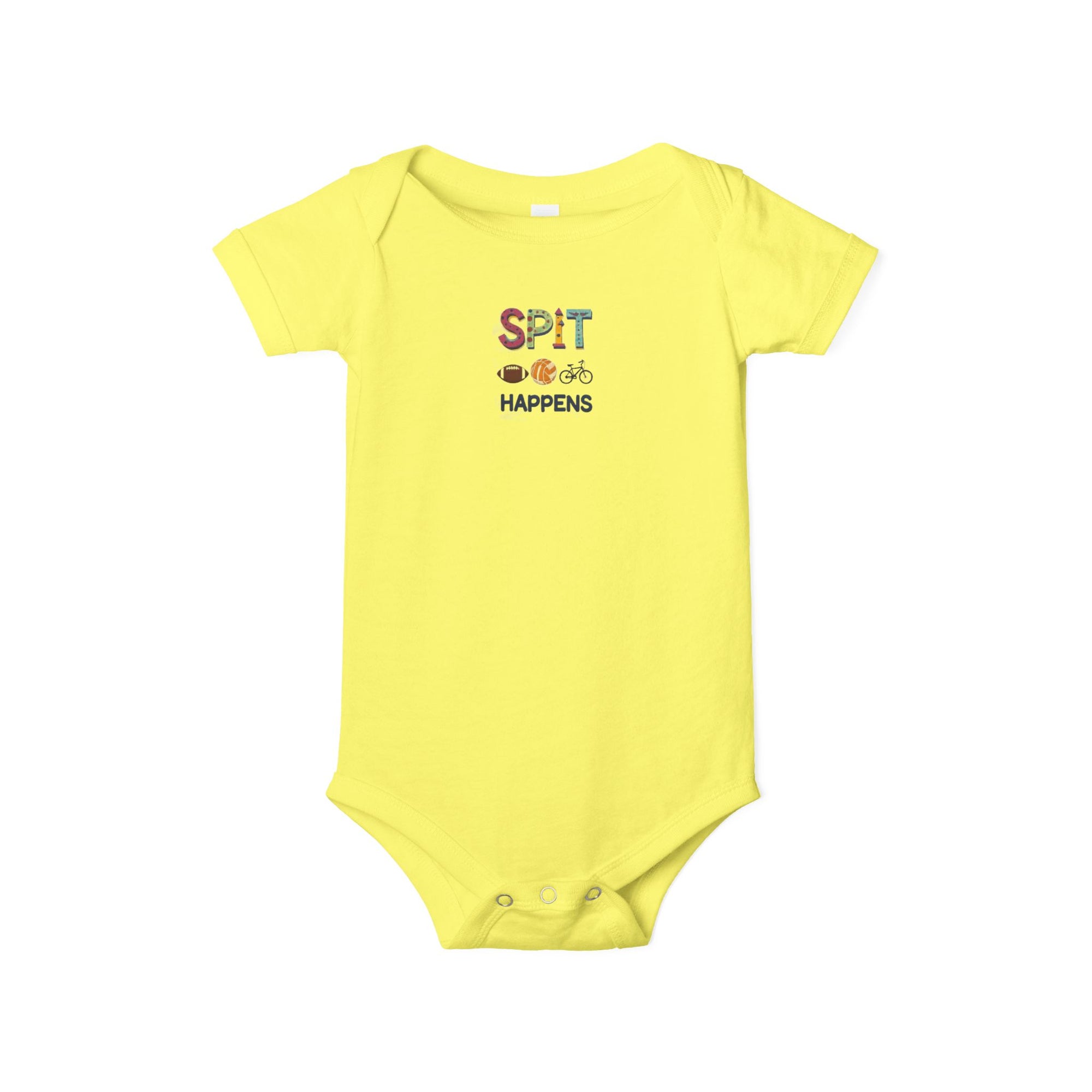 Funny Baby Bodysuit, Spit Happens Infant Onesie