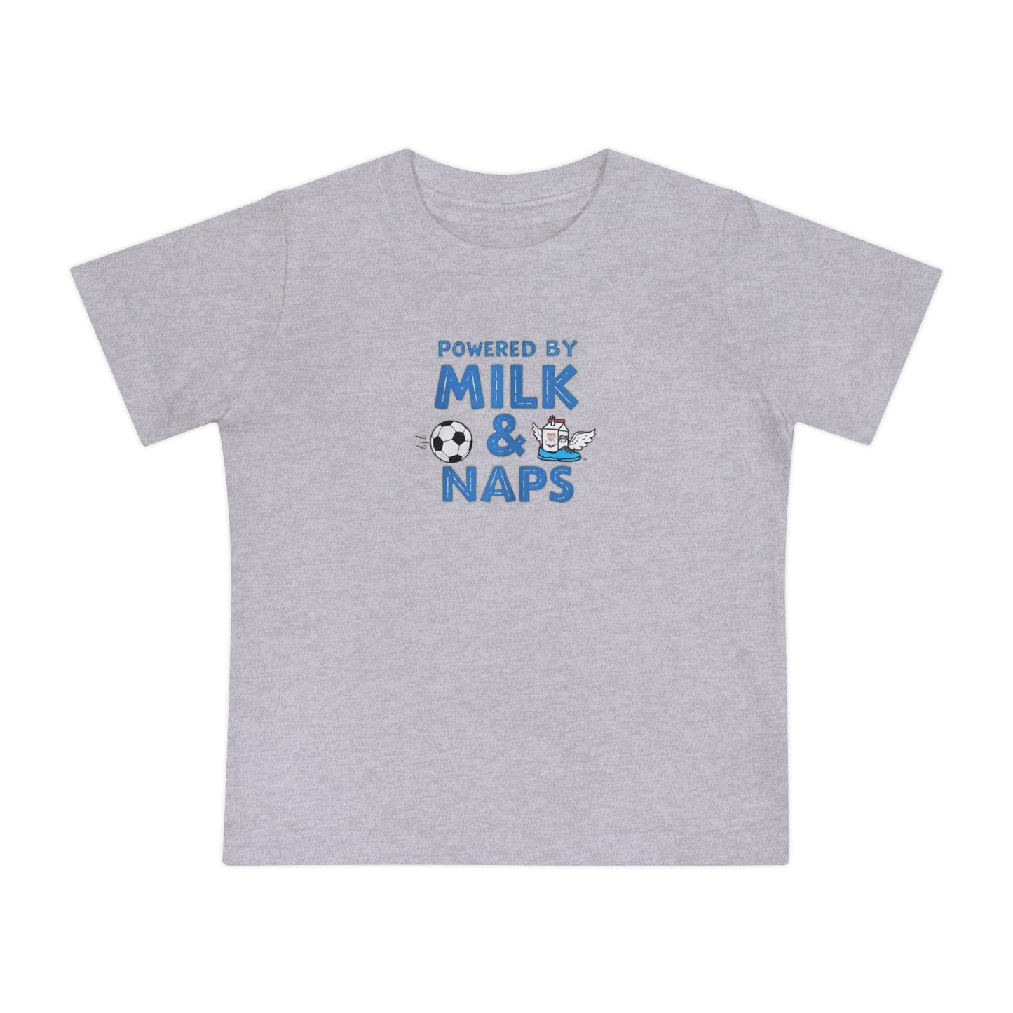 Powered by Milk & Naps Baby T-Shirt, Cute Baby Tee