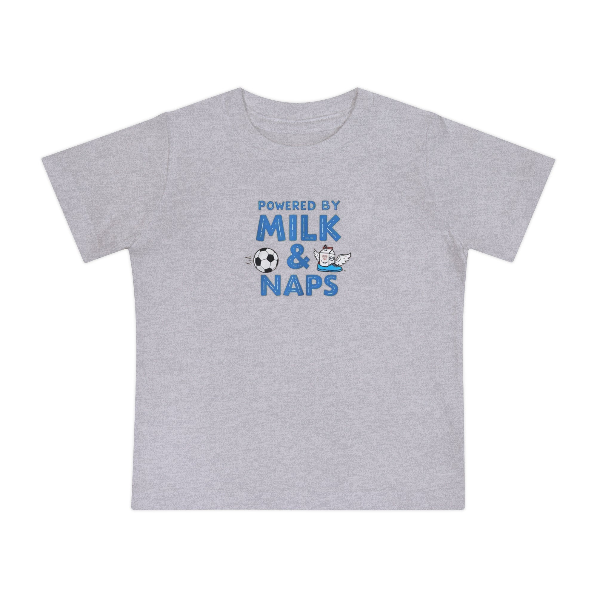 Powered by Milk & Naps Baby T-Shirt, Cute Baby Tee