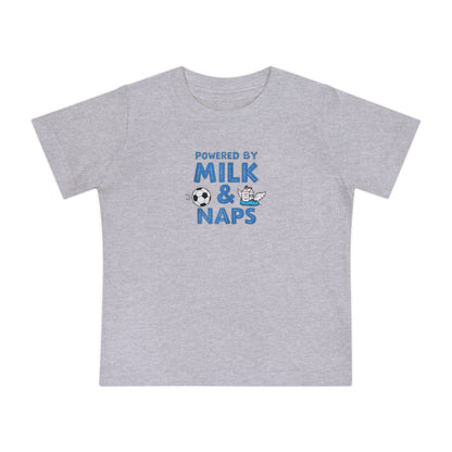 Powered by Milk & Naps Baby T-Shirt, Cute Baby Tee