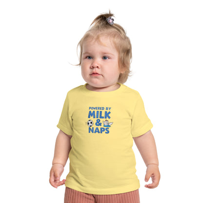 Powered by Milk & Naps Baby T-Shirt, Cute Baby Tee