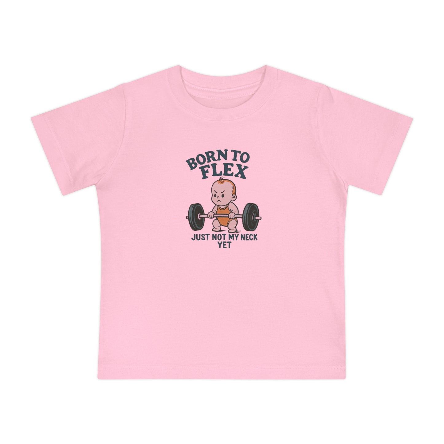 Cute Baby Gym T-Shirt, "Born to Flex" Infant Tee