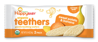 Happy Baby Teethers Teething Wafers Sweet Potato & Banana (6x1.7 OZ)-2