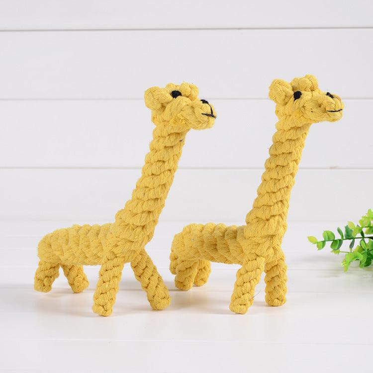 Giraffe Fun Bites: Wholesome Cotton Rope Toy For Small Dogs-1