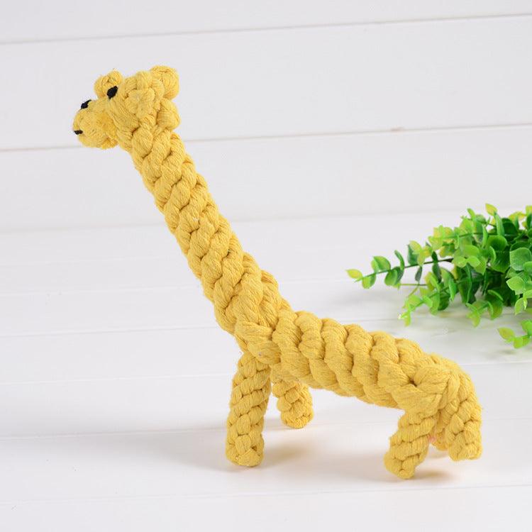 Giraffe Fun Bites: Wholesome Cotton Rope Toy For Small Dogs-2
