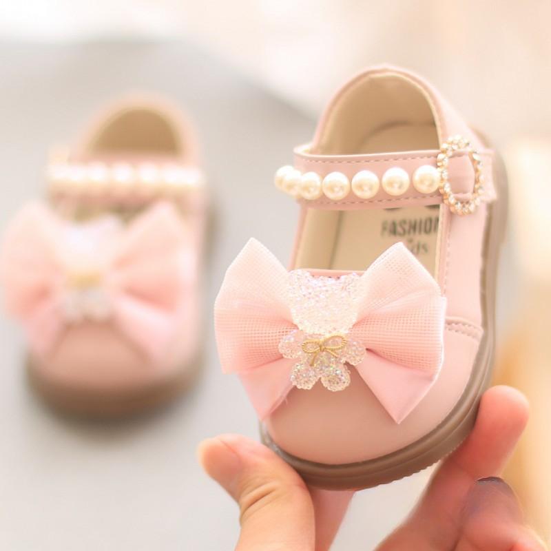 Bow Square Shoes Children Sneakers